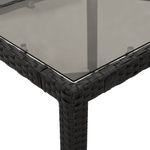 Casa si Gradina - Gradina si terasa - Mobilier exterior - Mese gradina - Masa gradina cu blat din sticla, negru, 150x90x75 cm, poliratan - Infinity.ro