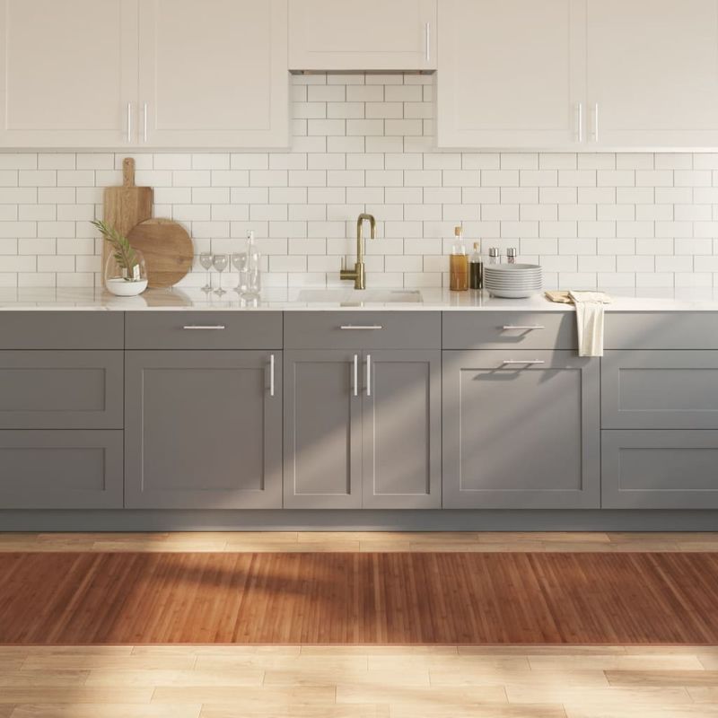 Casa si Gradina - Textile si covoare - Covoare - Covoare casa - Covor dreptunghiular, maro, 80x400 cm, bambus - Infinity.ro