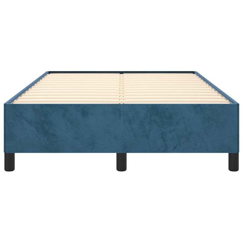 Casa si Gradina - Mobilier - Paturi si accesorii - Paturi - Cadru de pat, albastru inchis, 120x190 cm, catifea, înălțime 33.5 cm - Infinity.ro