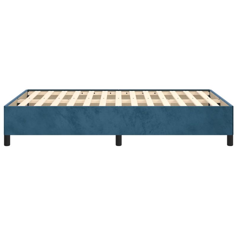 Casa si Gradina - Mobilier - Paturi si accesorii - Paturi - Cadru de pat, albastru inchis, 120x190 cm, catifea, înălțime 33.5 cm - Infinity.ro