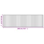 Casa si Gradina - Textile si covoare - Covoare - Covoare casa - Covor dreptunghiular, gri, 60x200 cm, bambus - Infinity.ro