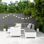 Casa si Gradina - Gradina si terasa - Mobilier exterior - Seturi mobila gradina - Set canapea de gradina, 6 piese, alb, lemn masiv pin - Infinity.ro