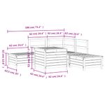 Casa si Gradina - Gradina si terasa - Mobilier exterior - Seturi mobila gradina - Set canapea de gradina, 6 piese, alb, lemn masiv pin - Infinity.ro