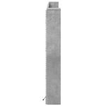 Casa si Gradina - Mobilier - Paturi si accesorii - Accesorii paturi - Tablie de pat cu dulap si LED, gri beton, 180x16,5x103,5 cm - Infinity.ro
