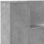 Casa si Gradina - Mobilier - Paturi si accesorii - Accesorii paturi - Tablie de pat cu dulap si LED, gri beton, 180x16,5x103,5 cm - Infinity.ro