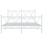 Casa si Gradina - Mobilier - Paturi si accesorii - Paturi - Cadru de pat metalic cu tablie de cap/picioare, alb, 140x190 cm - Infinity.ro