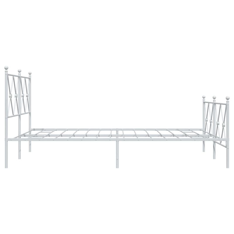 Casa si Gradina - Mobilier - Paturi si accesorii - Paturi - Cadru de pat metalic cu tablie de cap/picioare, alb, 140x190 cm - Infinity.ro