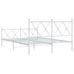 Casa si Gradina - Mobilier - Paturi si accesorii - Paturi - Cadru de pat metalic cu tablie de cap/picioare, alb, 140x190 cm - Infinity.ro