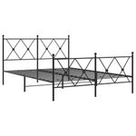 Casa si Gradina - Mobilier - Paturi si accesorii - Paturi - Cadru pat metalic cu tablie de cap/picioare, negru, 140x190 cm - Infinity.ro