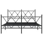 Casa si Gradina - Mobilier - Paturi si accesorii - Paturi - Cadru pat metalic cu tablie de cap/picioare, negru, 140x190 cm - Infinity.ro