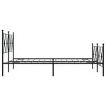 Casa si Gradina - Mobilier - Paturi si accesorii - Paturi - Cadru pat metalic cu tablie de cap/picioare, negru, 140x190 cm - Infinity.ro