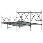 Casa si Gradina - Mobilier - Paturi si accesorii - Paturi - Cadru pat metalic cu tablie de cap/picioare, negru, 140x190 cm - Infinity.ro