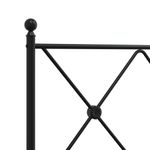 Casa si Gradina - Mobilier - Paturi si accesorii - Paturi - Cadru pat metalic cu tablie de cap/picioare, negru, 140x190 cm - Infinity.ro