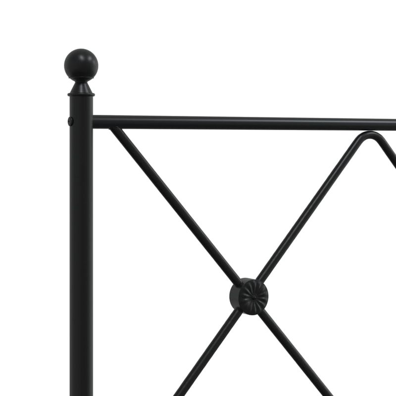 Casa si Gradina - Mobilier - Paturi si accesorii - Paturi - Cadru pat metalic cu tablie de cap/picioare, negru, 140x190 cm - Infinity.ro