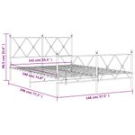 Casa si Gradina - Mobilier - Paturi si accesorii - Paturi - Cadru pat metalic cu tablie de cap/picioare, negru, 140x190 cm - Infinity.ro