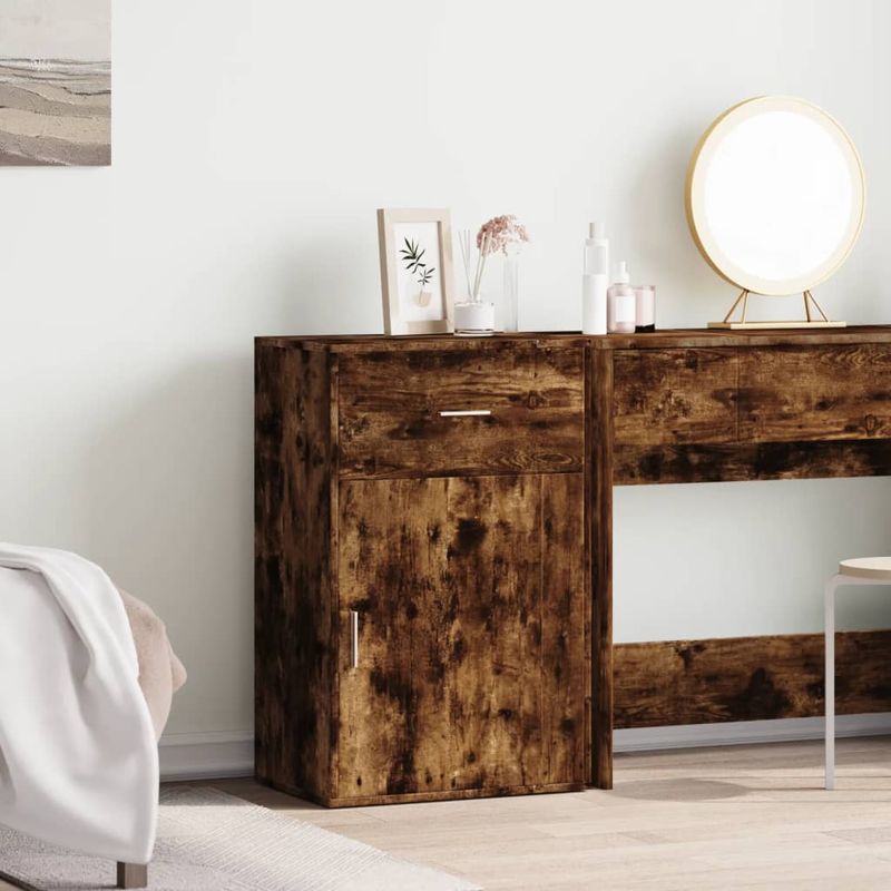 Casa si Gradina - Mobilier - Dulapuri si sifoniere - Dulapuri - Dulap depozitare, stejar fumuriu, 56,5x39x90 cm, lemn prelucrat - Infinity.ro