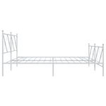 Casa si Gradina - Mobilier - Paturi si accesorii - Paturi - Cadru de pat metalic cu tablie, alb, 200x200 cm - Infinity.ro