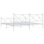 Casa si Gradina - Mobilier - Paturi si accesorii - Paturi - Cadru de pat metalic cu tablie, alb, 200x200 cm - Infinity.ro