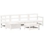 Casa si Gradina - Gradina si terasa - Mobilier exterior - Seturi mobila gradina - Set canapea de gradina, 6 piese, alb, lemn masiv pin - Infinity.ro