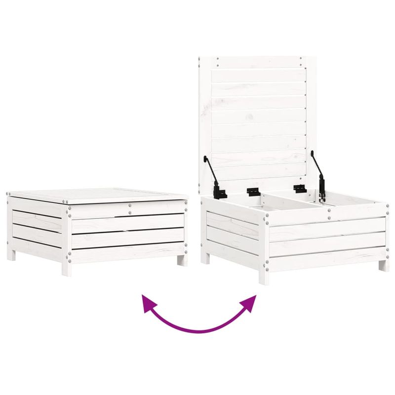 Casa si Gradina - Gradina si terasa - Mobilier exterior - Seturi mobila gradina - Set canapea de gradina, 6 piese, alb, lemn masiv pin - Infinity.ro