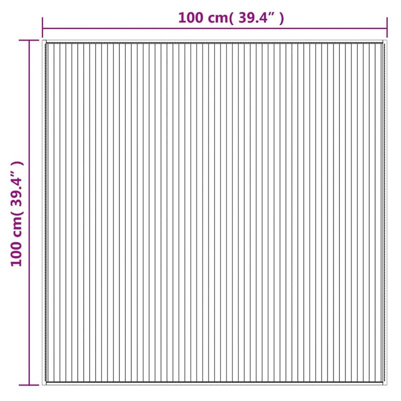 Casa si Gradina - Textile si covoare - Covoare - Covoare casa - Covor dreptunghiular, maro inchis, 100x100 cm, bambus - Infinity.ro