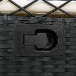 Casa si Gradina - Gradina si terasa - Mobilier exterior - Scaune si sezlonguri gradina - Scaune de gradina rabatabile, 2 buc., negru, poliratan, model țesătură cu linii - Infinity.ro