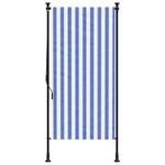 Casa si Gradina - Gradina si terasa - Umbrele si pavilioane - Pavilioane - Jaluzea rulou de exterior albastru/alb 100x270 cm tesatura/otel - Infinity.ro