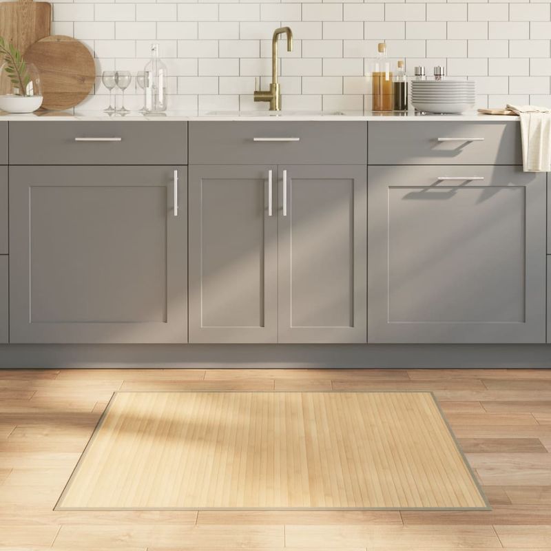 Casa si Gradina - Textile si covoare - Covoare - Covoare casa - Covor dreptunghiular, natural deschis, 80x100 cm, bambus - Infinity.ro