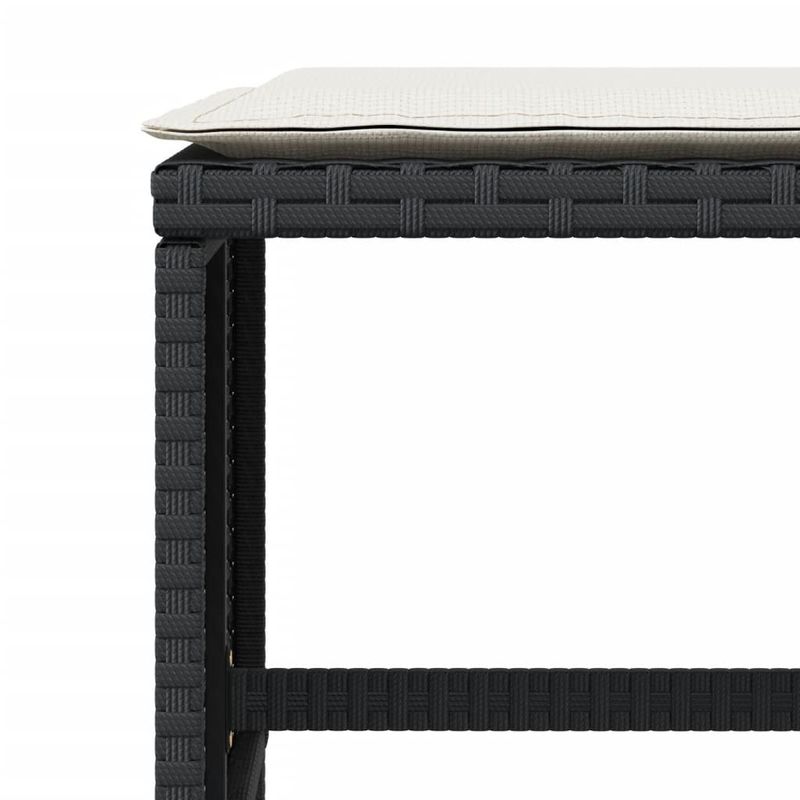 Casa si Gradina - Gradina si terasa - Mobilier exterior - Scaune si sezlonguri gradina - Scaune de gradina cu perne, 4 buc. negru 40x40x35 cm poliratan - Infinity.ro