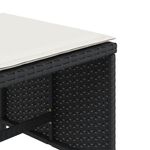 Casa si Gradina - Gradina si terasa - Mobilier exterior - Scaune si sezlonguri gradina - Scaune de gradina cu perne, 4 buc. negru 40x40x35 cm poliratan - Infinity.ro