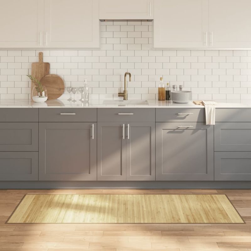 Casa si Gradina - Textile si covoare - Covoare - Covoare casa - Covor dreptunghiular, natural deschis, 70x200 cm, bambus - Infinity.ro