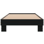 Casa si Gradina - Mobilier - Paturi si accesorii - Paturi - Cadru de pat, negru, 75x190 cm, lemn prelucrat si metal - Infinity.ro