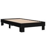 Casa si Gradina - Mobilier - Paturi si accesorii - Paturi - Cadru de pat, negru, 75x190 cm, lemn prelucrat si metal - Infinity.ro