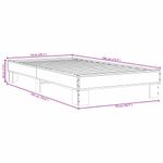 Casa si Gradina - Mobilier - Paturi si accesorii - Paturi - Cadru de pat, negru, 75x190 cm, lemn prelucrat si metal - Infinity.ro