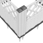 Casa si Gradina - Gradinarit si plante - Plante si ghivece - Ghivece si suporturi - Jardiniera de gradina cu tarusi, alb, 123,5x43,5x43,5 cm, PP - Infinity.ro