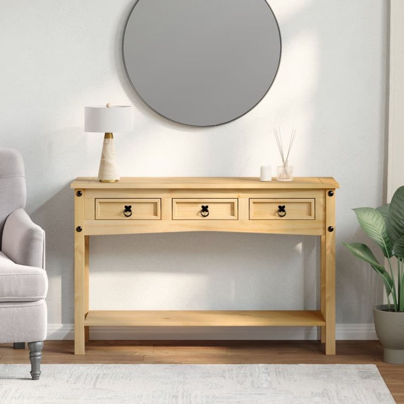 Casa si Gradina - Mobilier - Comode si corpuri - Console - Masuta consola Corona, 114x34,5x73 cm, lemn masiv de pin - Infinity.ro