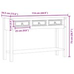 Casa si Gradina - Mobilier - Comode si corpuri - Console - Masuta consola Corona, 114x34,5x73 cm, lemn masiv de pin - Infinity.ro