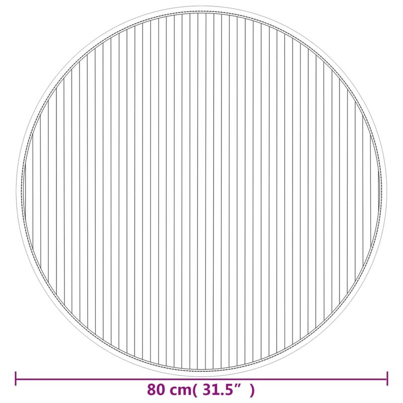 Casa si Gradina - Textile si covoare - Covoare - Covoare casa - Covor rotund, maro inchis, 80 cm, bambus - Infinity.ro