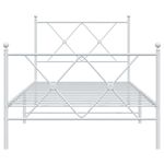 Casa si Gradina - Mobilier - Paturi si accesorii - Paturi - Cadru de pat metalic cu tablie de cap/picioare, alb, 90x200 cm - Infinity.ro