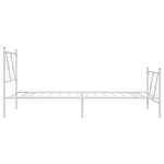 Casa si Gradina - Mobilier - Paturi si accesorii - Paturi - Cadru de pat metalic cu tablie de cap/picioare, alb, 90x200 cm - Infinity.ro