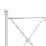 Casa si Gradina - Mobilier - Paturi si accesorii - Paturi - Cadru de pat metalic cu tablie de cap/picioare, alb, 90x200 cm - Infinity.ro