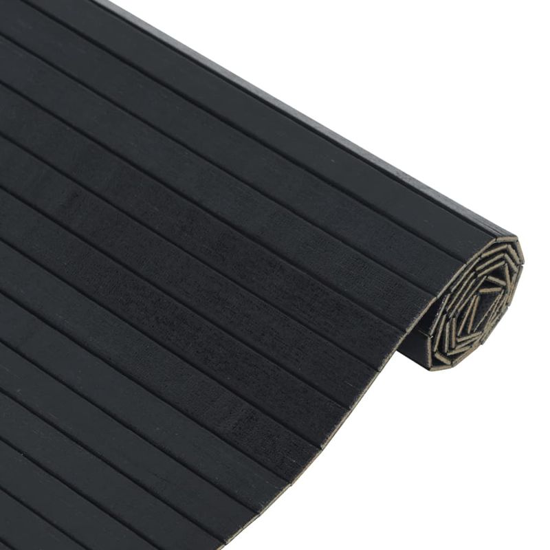 Casa si Gradina - Textile si covoare - Covoare - Covoare casa - Covor dreptunghiular, negru, 100x300 cm, bambus - Infinity.ro