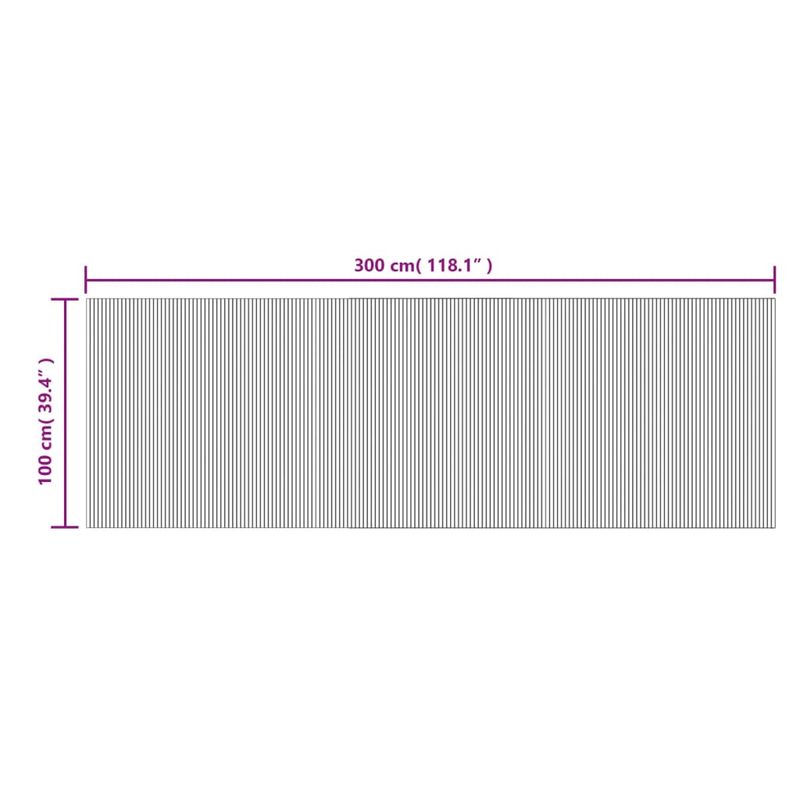 Casa si Gradina - Textile si covoare - Covoare - Covoare casa - Covor dreptunghiular, negru, 100x300 cm, bambus - Infinity.ro
