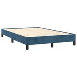 Casa si Gradina - Mobilier - Paturi si accesorii - Paturi - Cadru de pat, albastru inchis, 120x190 cm, catifea, înălțime 25 cm - Infinity.ro