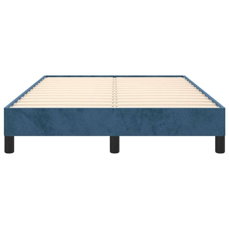 Casa si Gradina - Mobilier - Paturi si accesorii - Paturi - Cadru de pat, albastru inchis, 120x190 cm, catifea, înălțime 25 cm - Infinity.ro
