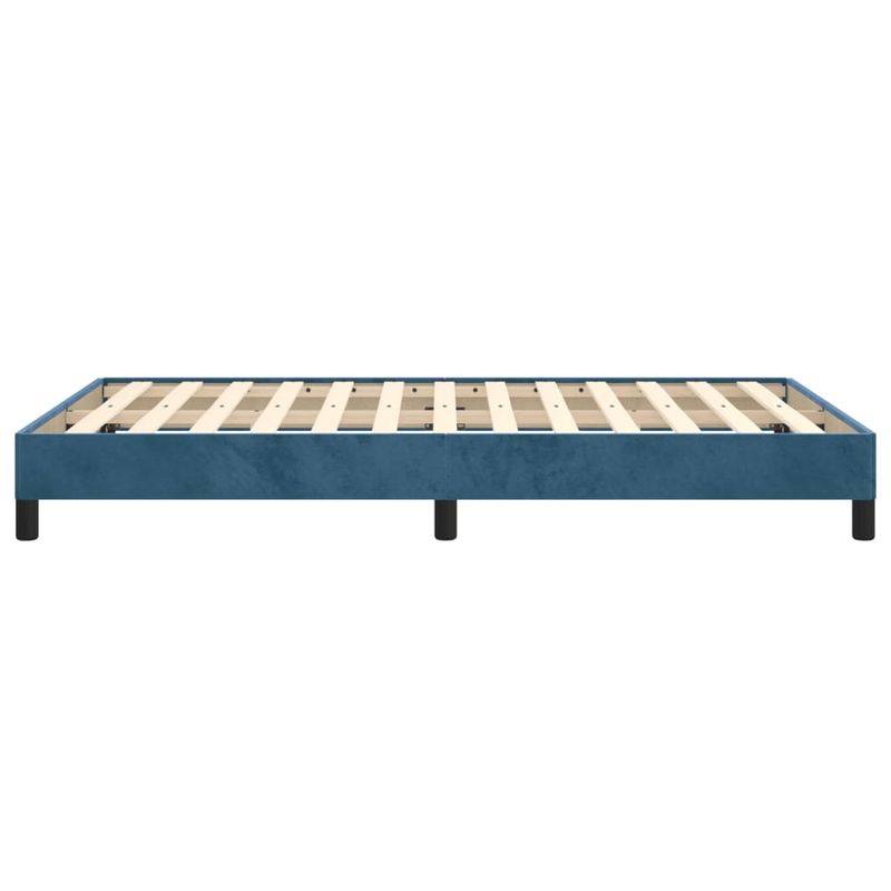 Casa si Gradina - Mobilier - Paturi si accesorii - Paturi - Cadru de pat, albastru inchis, 120x190 cm, catifea, înălțime 25 cm - Infinity.ro