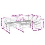 Casa si Gradina - Gradina si terasa - Mobilier exterior - Seturi mobila gradina - Set canapea de gradina, 8 piese, lemn de pin tratat - Infinity.ro
