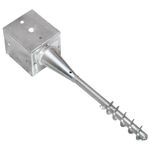 Casa si Gradina - Gradinarit si plante - Unelte gradinarit - Accesorii pentru unelte gradinarit - Tarusi de sol, 2 buc., argintiu, 12x12x56 cm, otel galvanizat - Infinity.ro