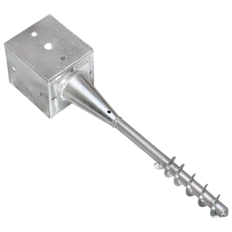 Casa si Gradina - Gradinarit si plante - Unelte gradinarit - Accesorii pentru unelte gradinarit - Tarusi de sol, 2 buc., argintiu, 12x12x56 cm, otel galvanizat - Infinity.ro