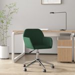 Casa si Gradina - Mobilier - Scaune si fotolii - Scaune - Scaun de birou pivotant, verde inchis, textil - Infinity.ro